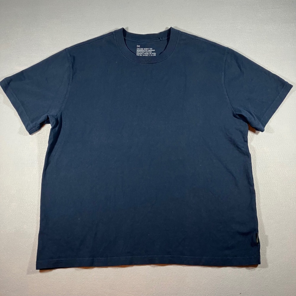 NWOT Outerknown The Big Heavy Tee Navy Organic Cotton Men XL Heavyweight T-Shirt
